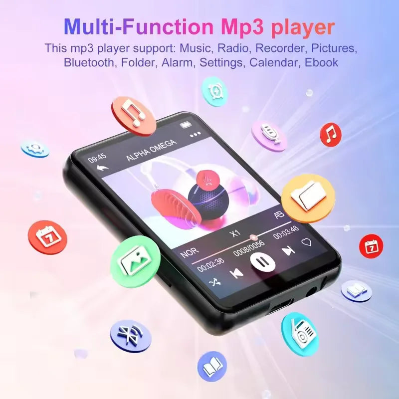 Portable WiFi MP4 Player Bluetooth HiFi Sound With Speaker Music MP3 Player Full Touch Screen Recorder Support Max 128G