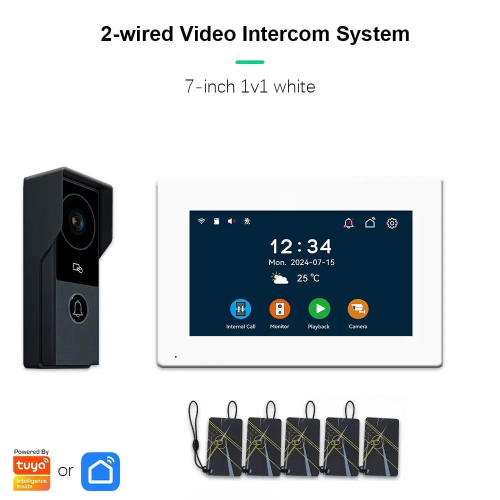 ANJIELO SMARTANJIELO SMART 10 Inch Vide10 Inch Doorbell Video Camera System with 7 Door Lock Intercom - Home Security Protection