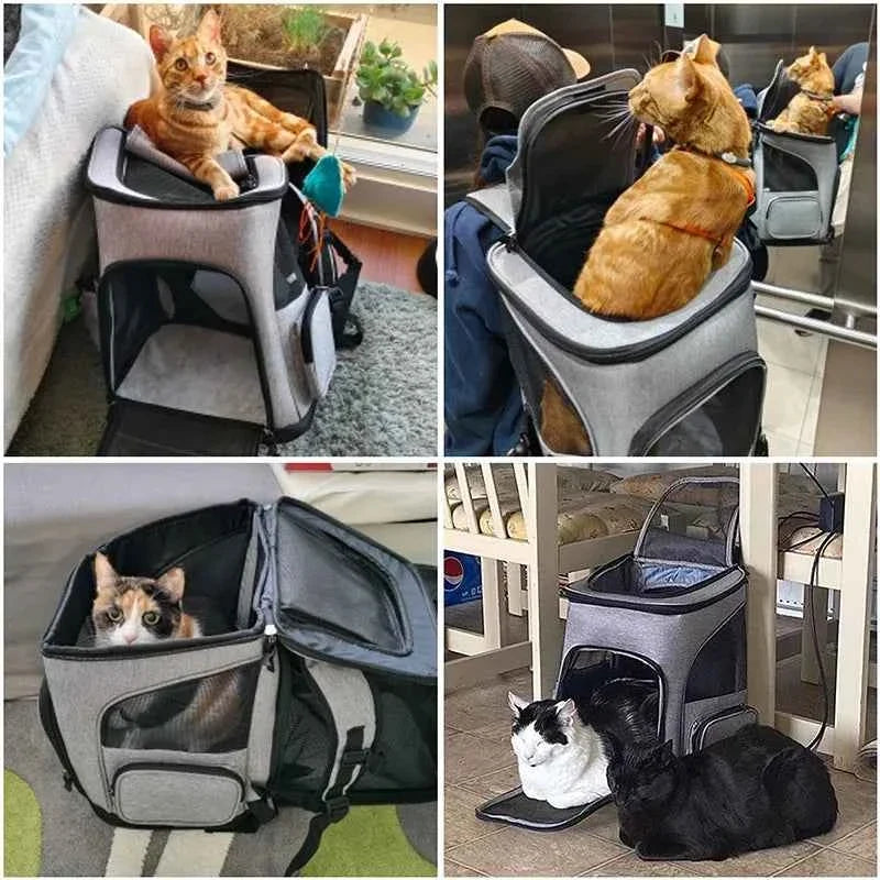 Mochila transportadora expandible para mascotas - Bolsa de viaje