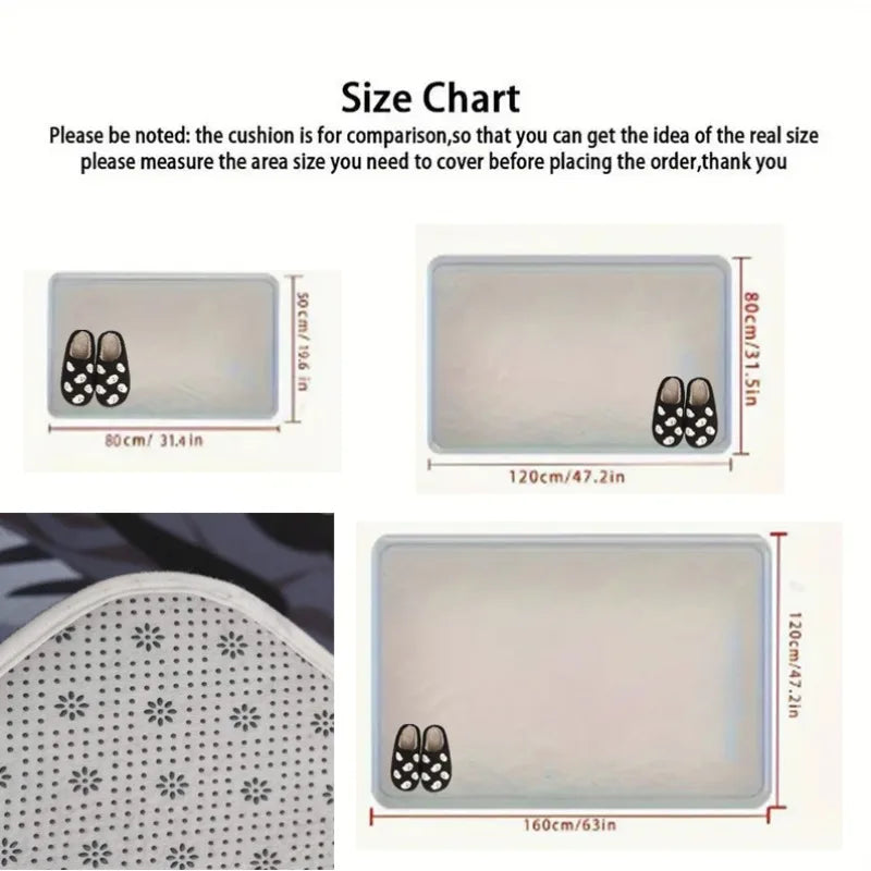 Summer Simple Solid Colour Diatomite Floor Mat Non-Slip Kitchen Entrance Bathroom Bathroom Carpet Home Decoration