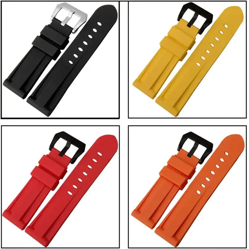 Samsung Galaxy Watch 7, 6, 5, 4 & FE Raised-Panel Silicone Band