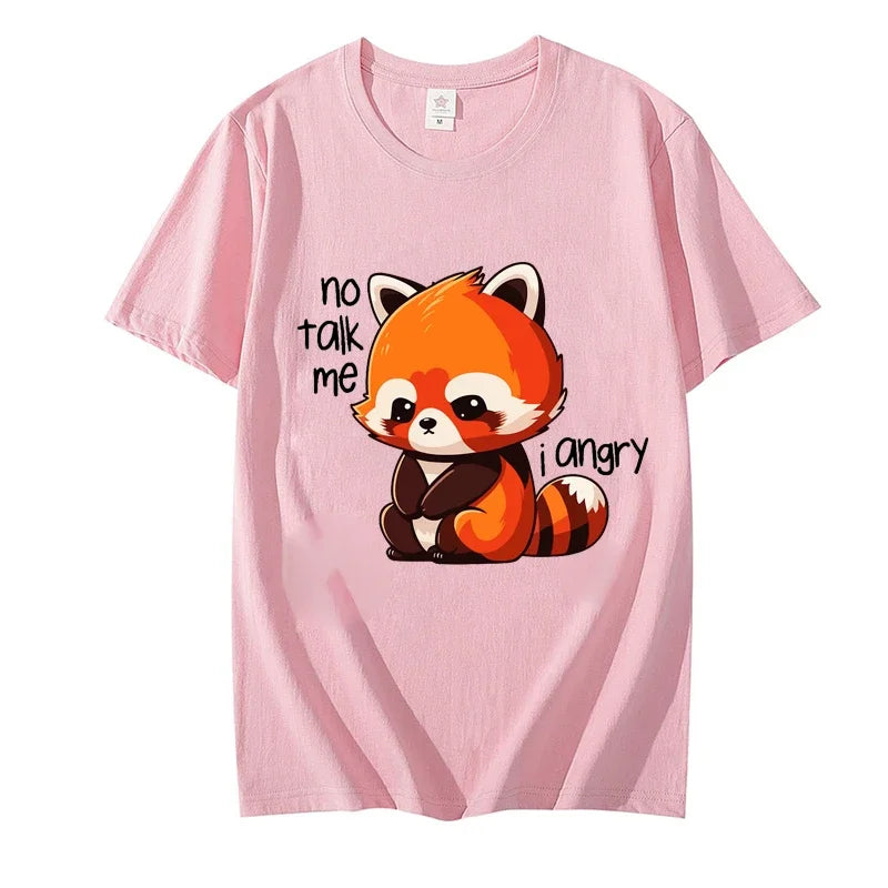 Camiseta de panda rojo "No me hables, estoy enfadado"