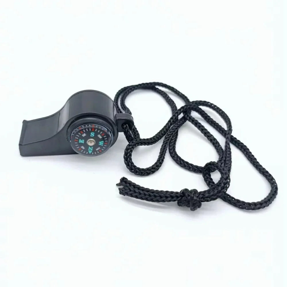 3in1 Outdoor Emergency Whistle with Compass, Thermometer, Outdoor Whistle, Convenient to Carry Suitable for Camping and Hiking