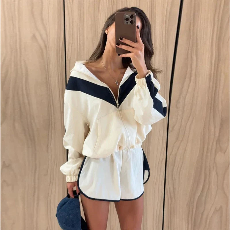 Women’s Colorblock Zip Jacket & Pants Set