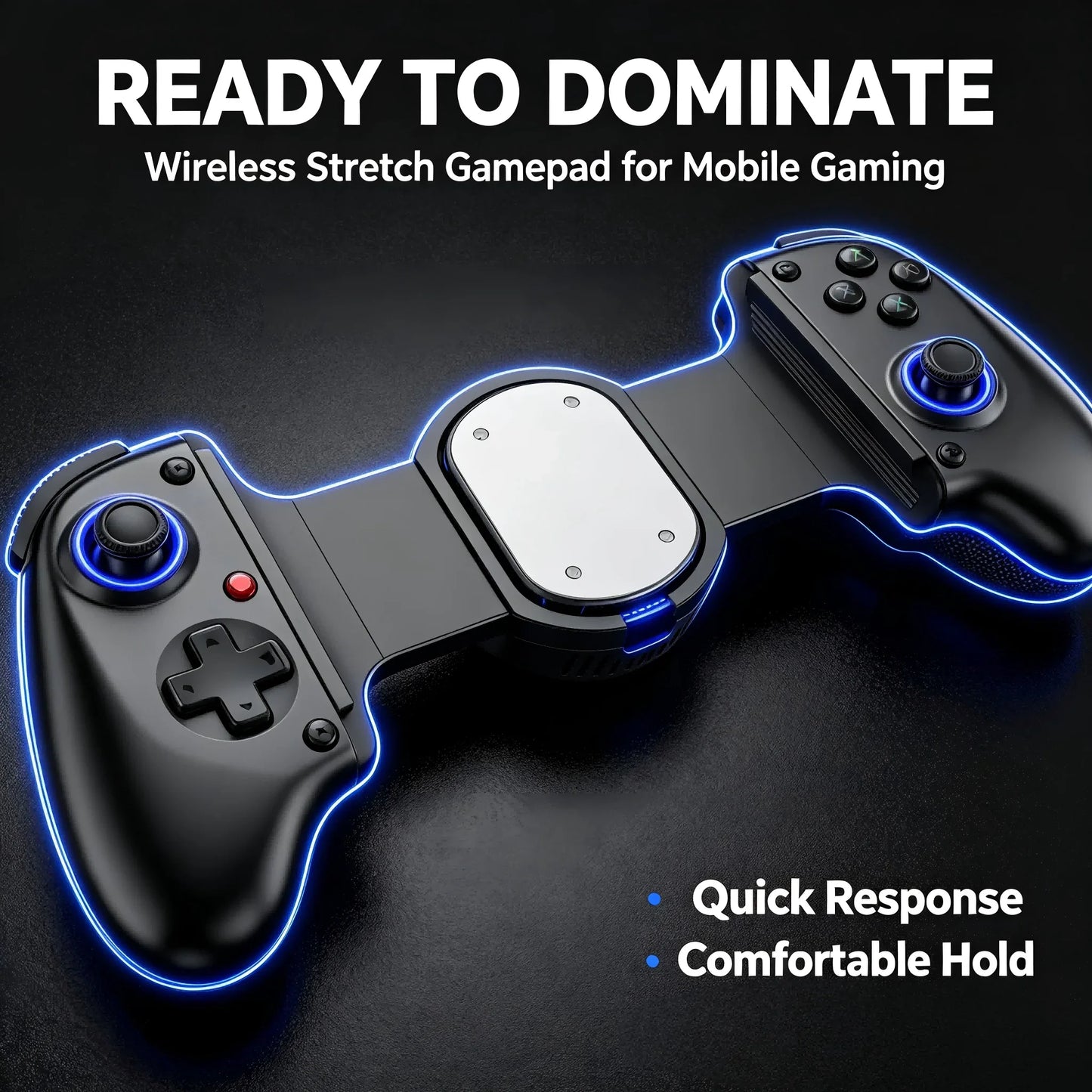 Bluetooth Mobile Game Controller for Switch/iOS/Android/Tablets Wireless Gamepad- Hall Effect D11 Telescopic Joysticks for PC
