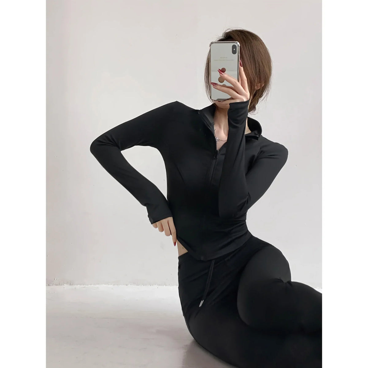 Women's Zippered Yoga Shirt