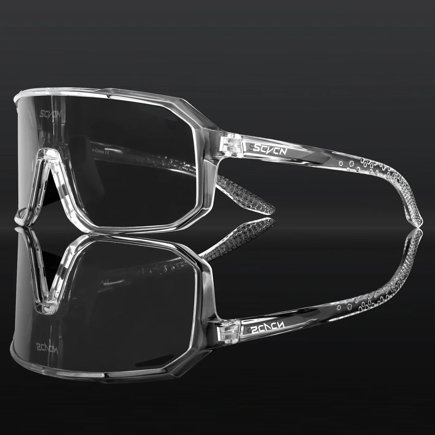 SCVCN Cycling Glasses UV400 Photochromic Sunglasses Men Sun Mountain Bike Road Bicycle Eyewear Sports Running MTB Cycle Gogg