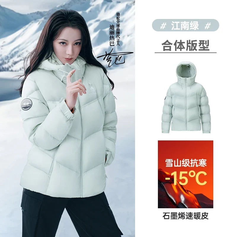 GOLDEN CAMEL Outdoor Down Jackets Unisex Women's Winter Coats High-loft Windproof Warm Duck Down Padding Puffer Jacket Camping