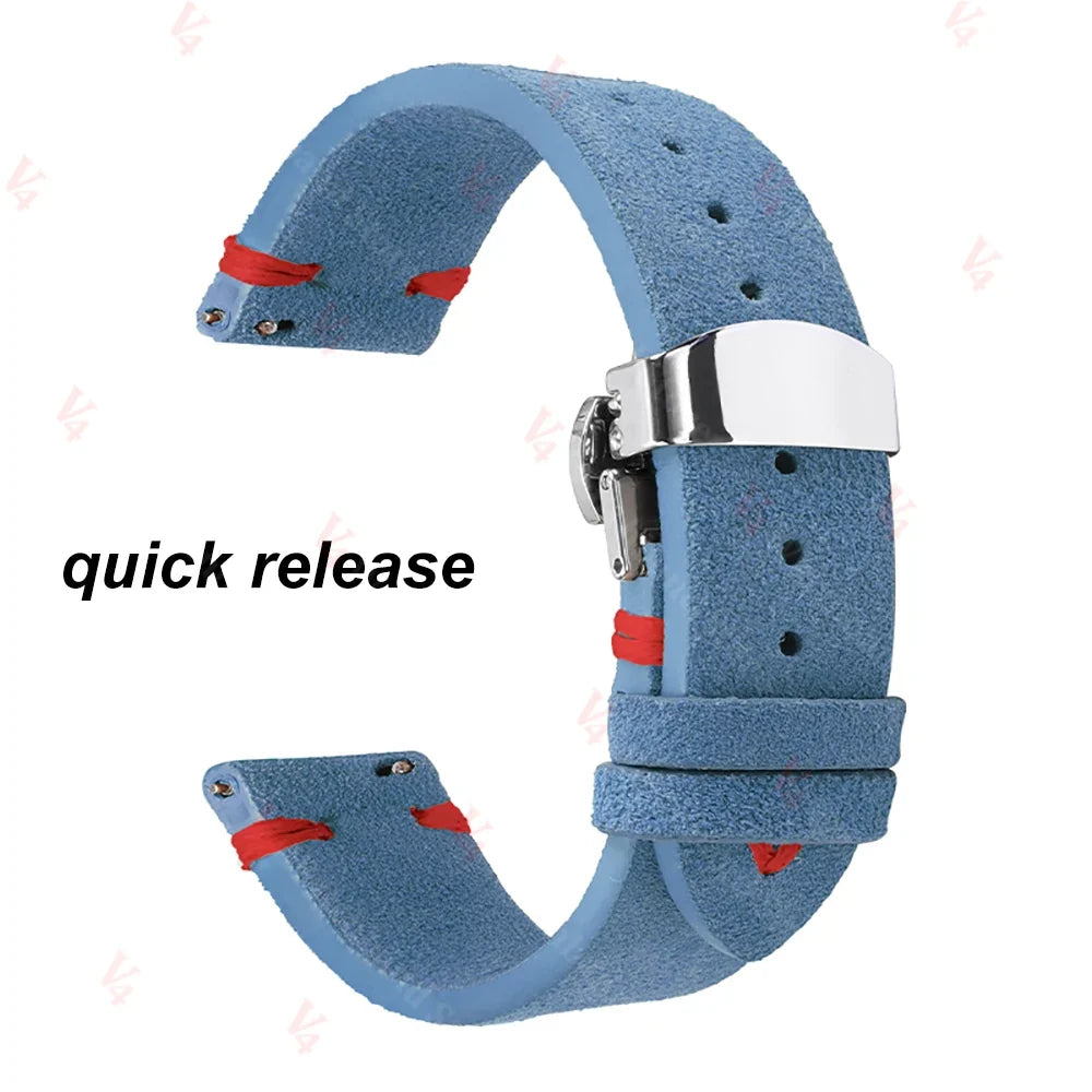 Suunto Race, Vertical & 9 Peak Stitched Suede Band with Butterfly Clasp