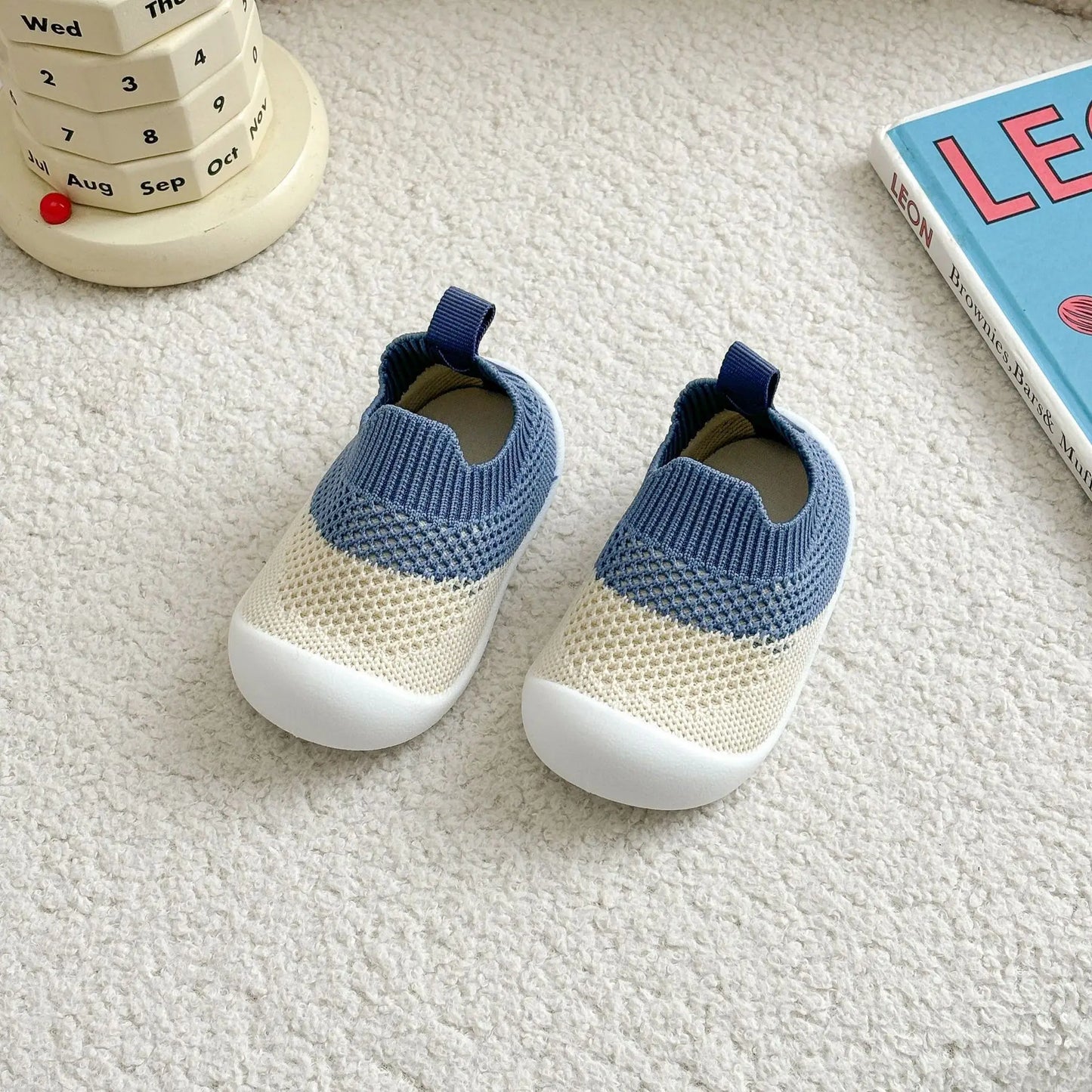 Baby Shoes Anti-Slip Breathable Infant Crib Floor Socks with Rubber