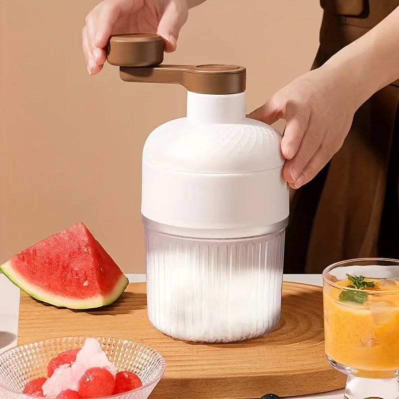 Manual Ice Crushers Shaved Ice Machine Small The Smoothies Machine Unplugged The Ice-making Box Household Hand Portable Crusher