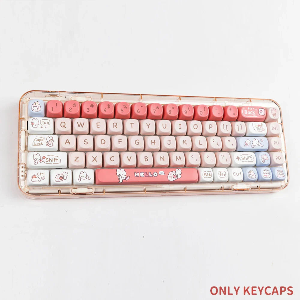 Juego de teclas kawaii Conejitos Snack