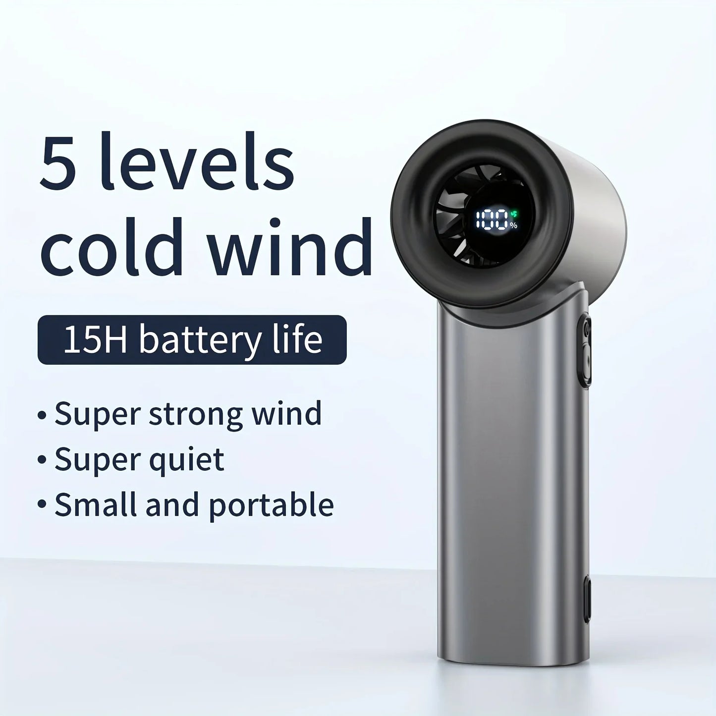 Rechargeable Handheld Fan, Stylish Design, Portable High Speed Fan - Small and Powerful for Outdoor Sports, Travel, Camping