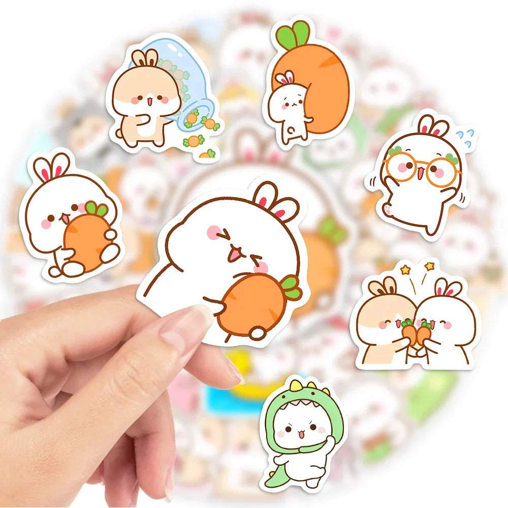 Pack de pegatinas de conejitos kawaii
