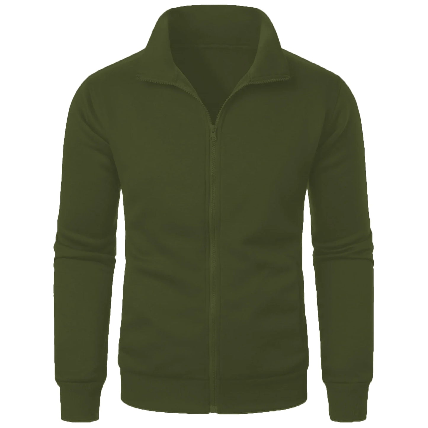 Men's casual sports zipper stand up collar jacket, men's solid color top