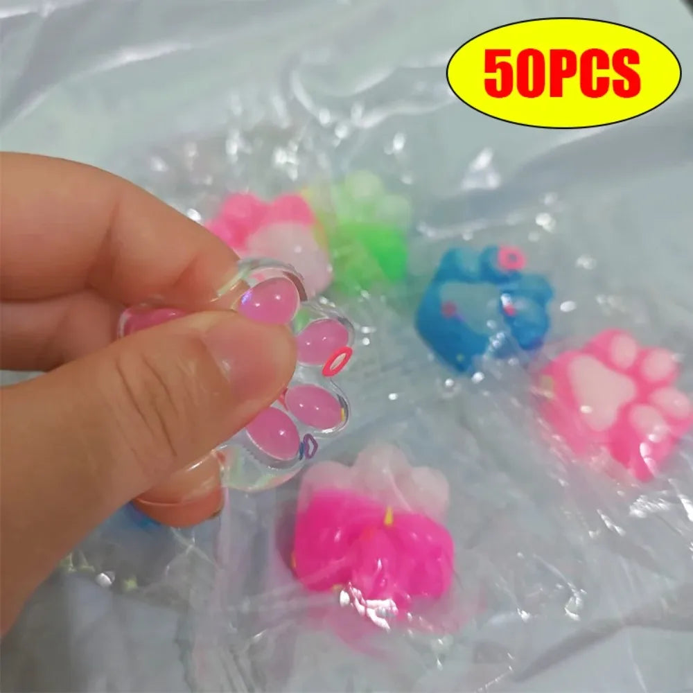 10/ /40/50pcs Mini Cute Cat Claw Plush Pinch Fun, Colorful