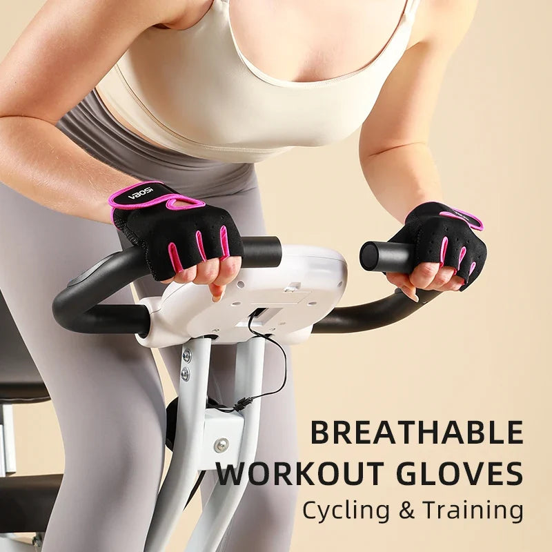 VBOSi Breathable Half Finger Gloves for Gym Exercise Cycling with Anti-slip Dots