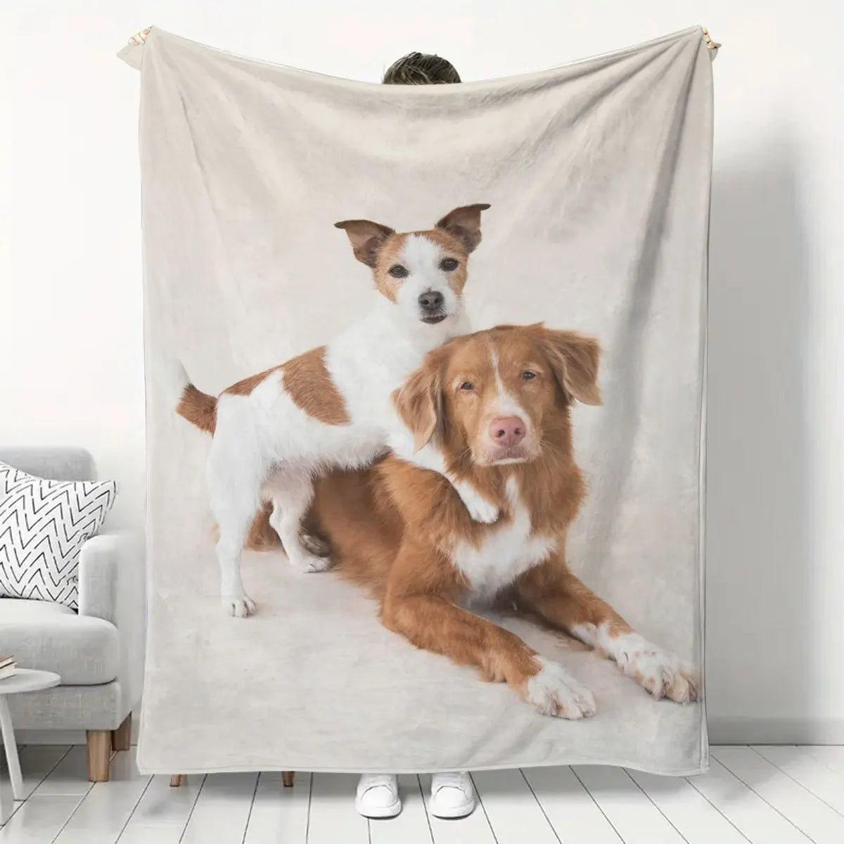 Customized Pet Blankets, Photo Blankets for Cats and Dogs, Personalized DIY Carpets, Custom-Made with Your Own Image, Comfortable Flannel Bed Blankets for All Seasons, Warm, Soft, Stylish, the Perfect Gift Souvenir for Animal