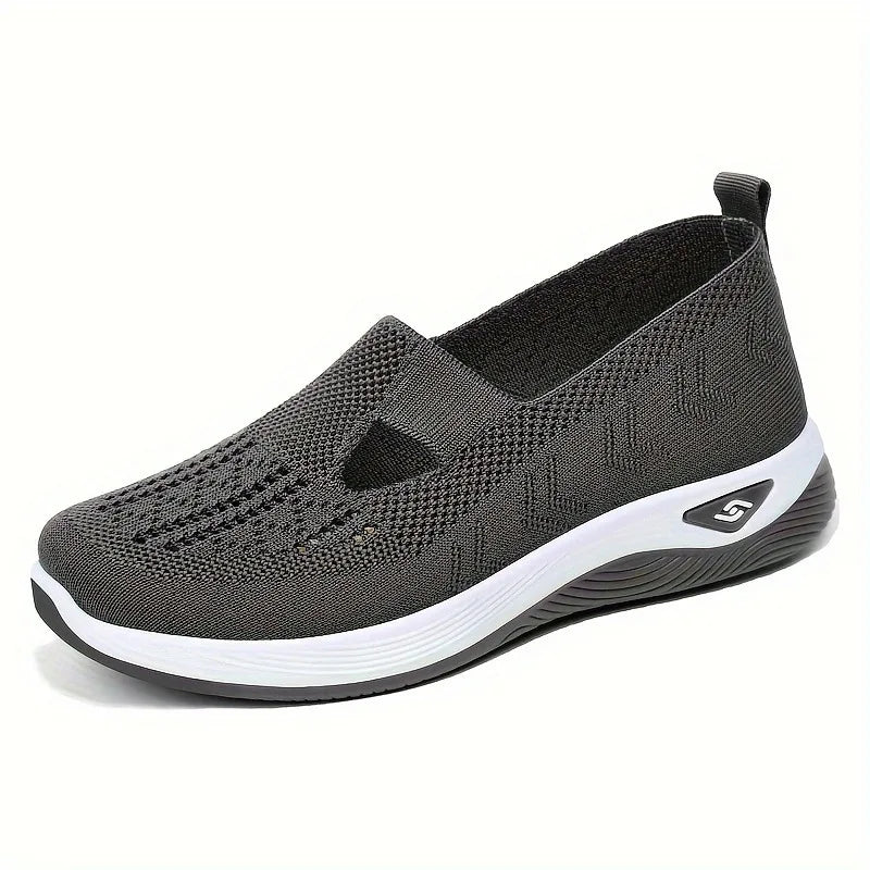2025 Spring Women's Sports Shoes Mesh Fashionable Breathable Lightweight Non-slip Wear-resistant Casual Sports Shoes Flat Shoes