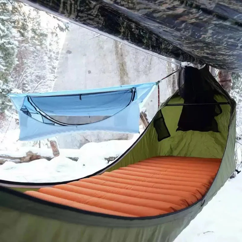 For Outdoor Camping with Air Mattress Mosquito Net and Awning Waterproof Outdoor Indoor Fitness New Design Garden Swing Hammock