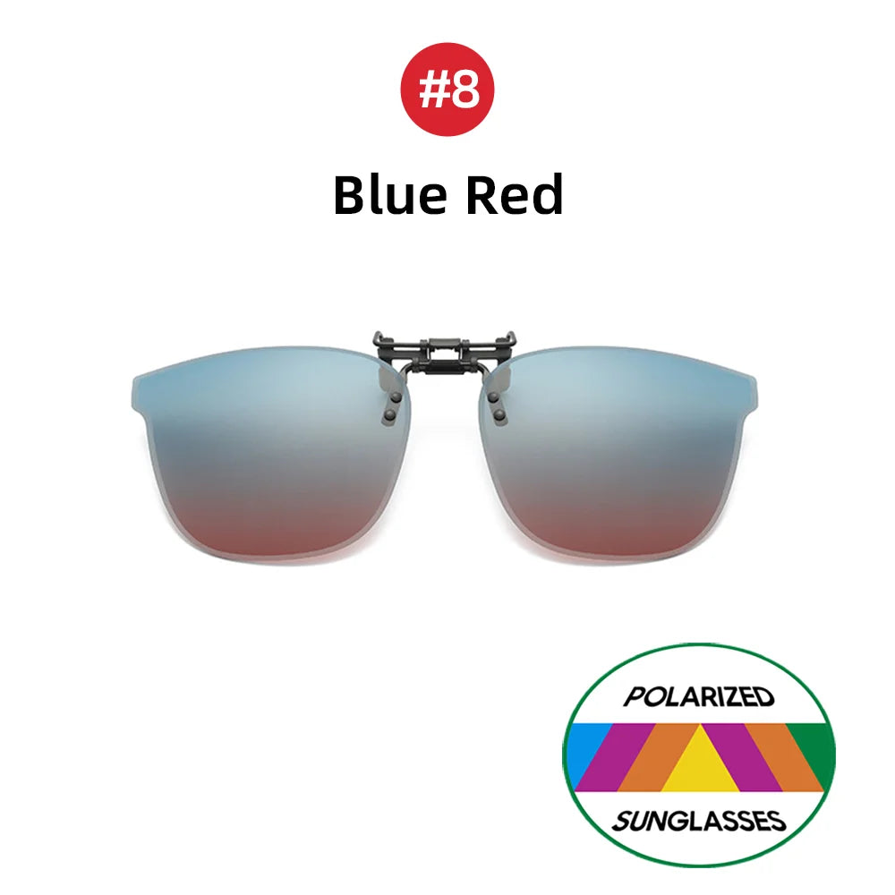 VIVIBEE Big Size Flip up Clip on Sunglasses Polarized Men Classic UV400 Photochromic Lens Sun Glasses for Women