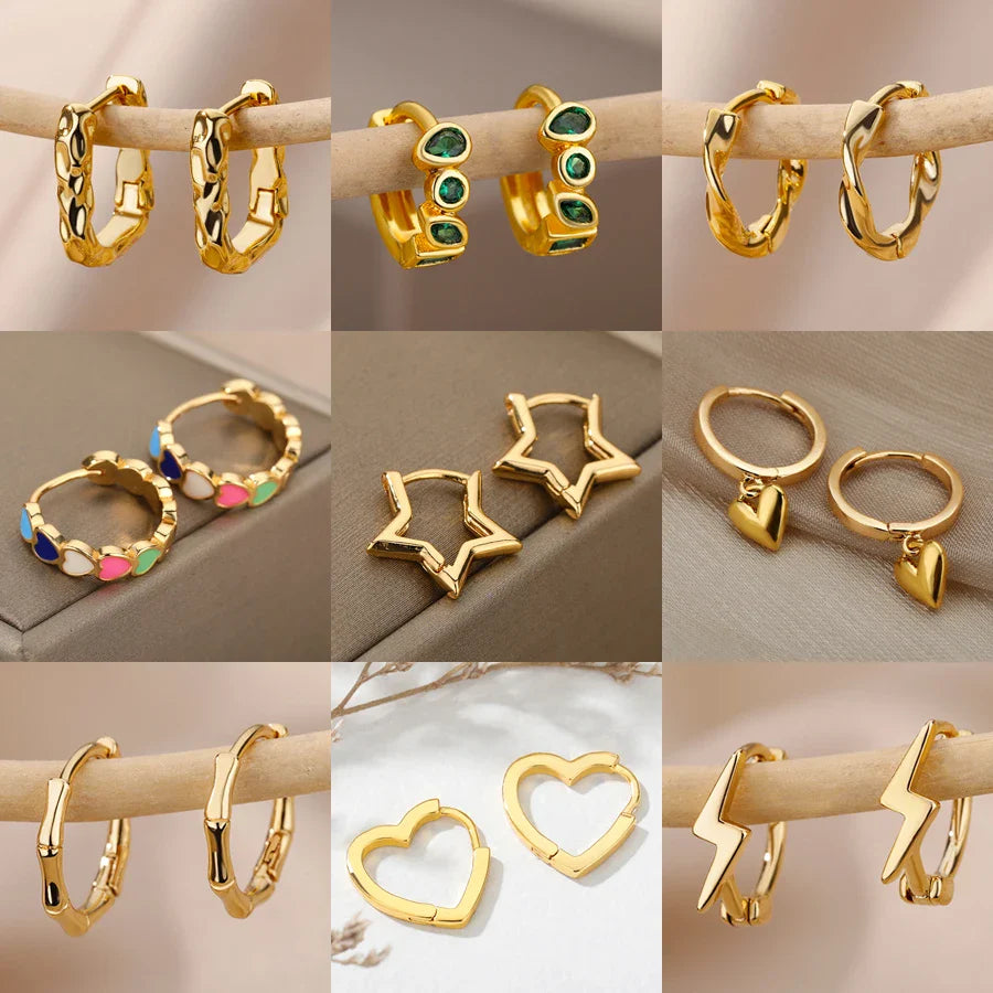 Minimalist Star Hoop Earrings for Everyday Elegance