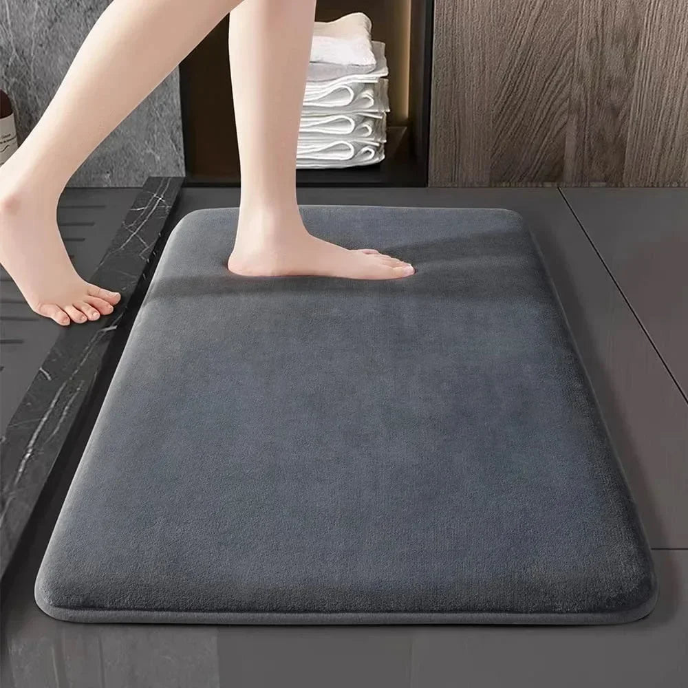 Bath Mat & Bathroom Extra Thick & Soft Memory Foam & Non Slip Super Absorbent Bathroom Rugs Bath Rug for Bathroom Floor