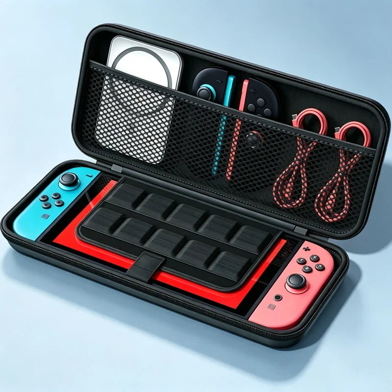 Portable EVA Hard Case For Nintendo Switch 2 Travel Carrying Bag Shockproof Storage Cover With Game Card Slots Accessories Pouch