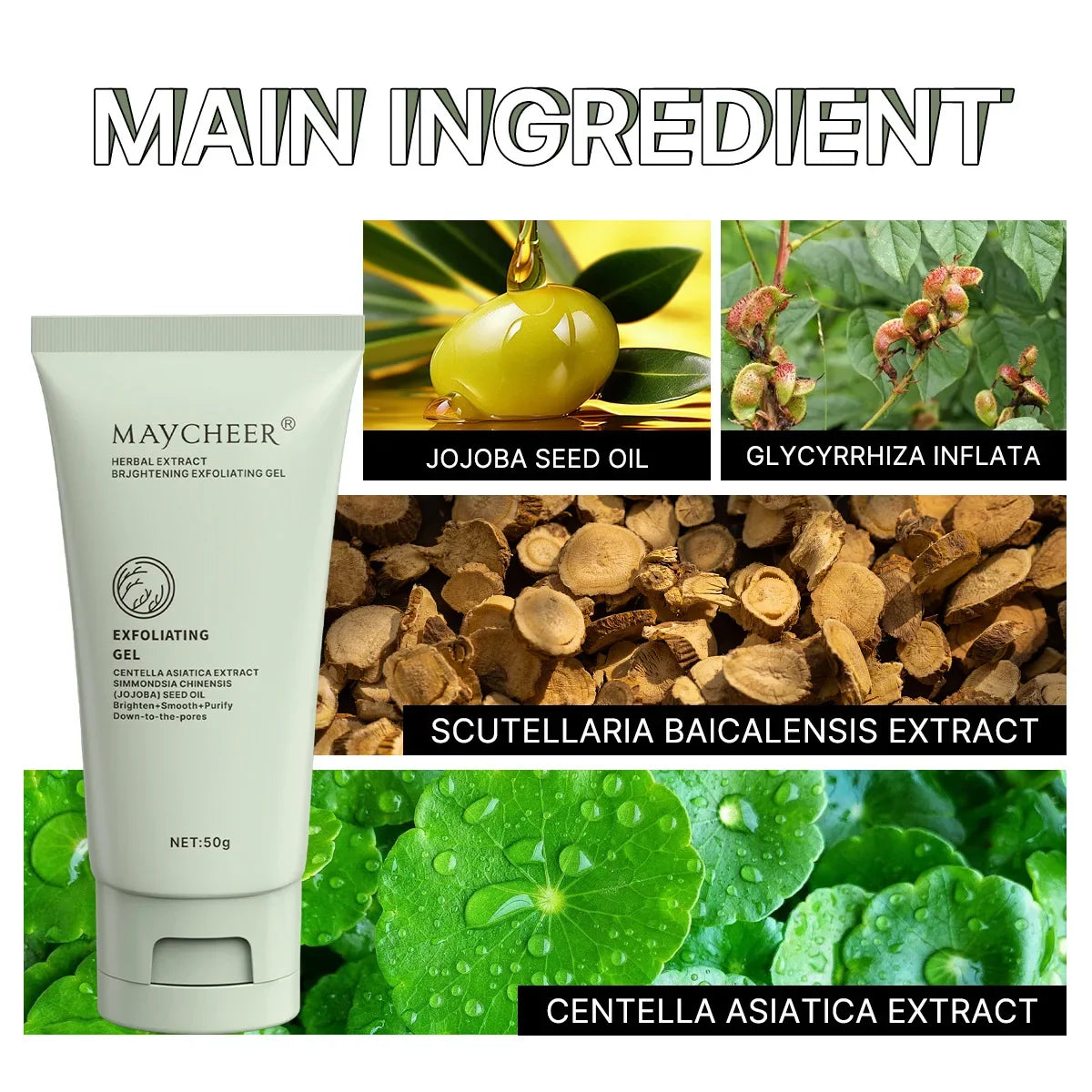 Herbaceous Exfoliating Peeling Gel Facial Scrub Moisturizing Nourishing Repair Scrubs Face Cream Beauty Skin Care