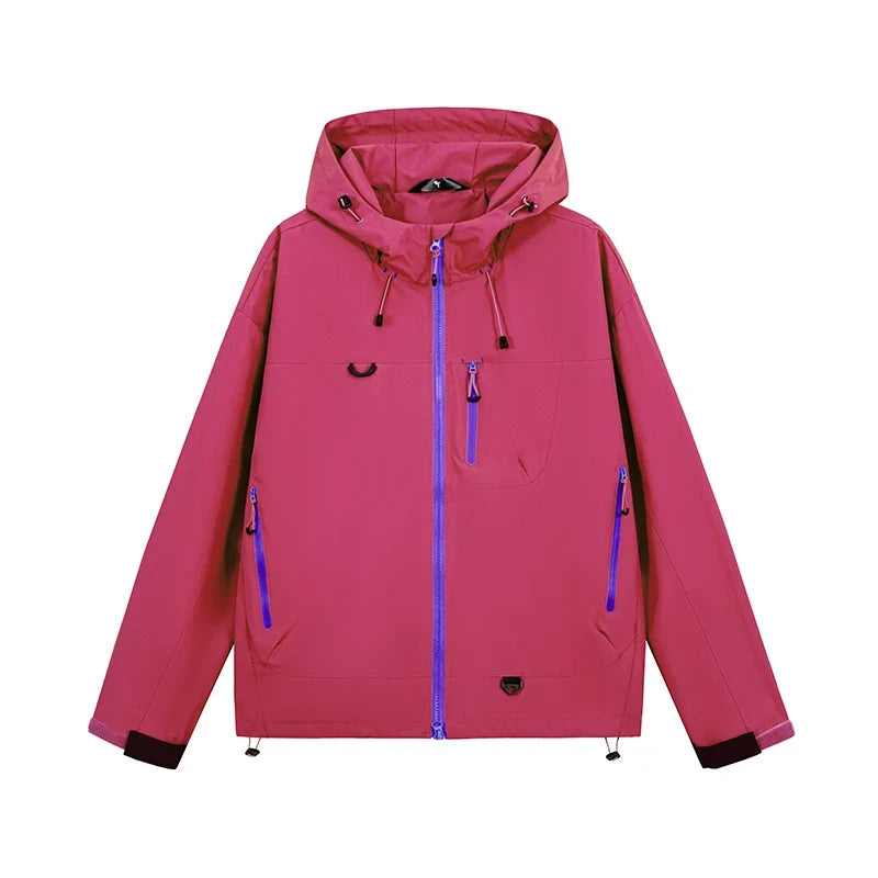 Unisex Hiking Jacket Waterproof Autumn Windbreaker Ourdoor Hooded Coats Women New Jacket Men Fishing Camping Climbing Coats