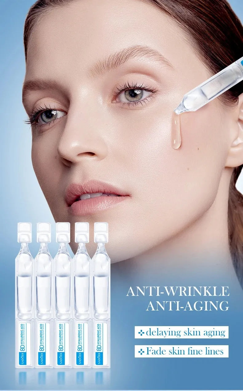 Hyaluronic Acid Face Serum Anti-Aging Deep Nourishment Fullerene Collagen Wrinkle Essence Whitening Lifting Skin Care