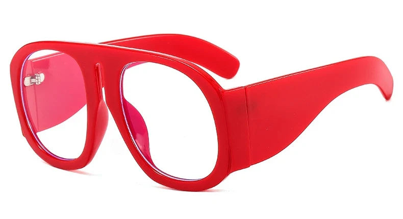 Gafas de sol de piloto con lentes degradadas para mujer, de moda, de marca, de montura grande, transparentes, para mujer 2021, gafas de sol transparentes