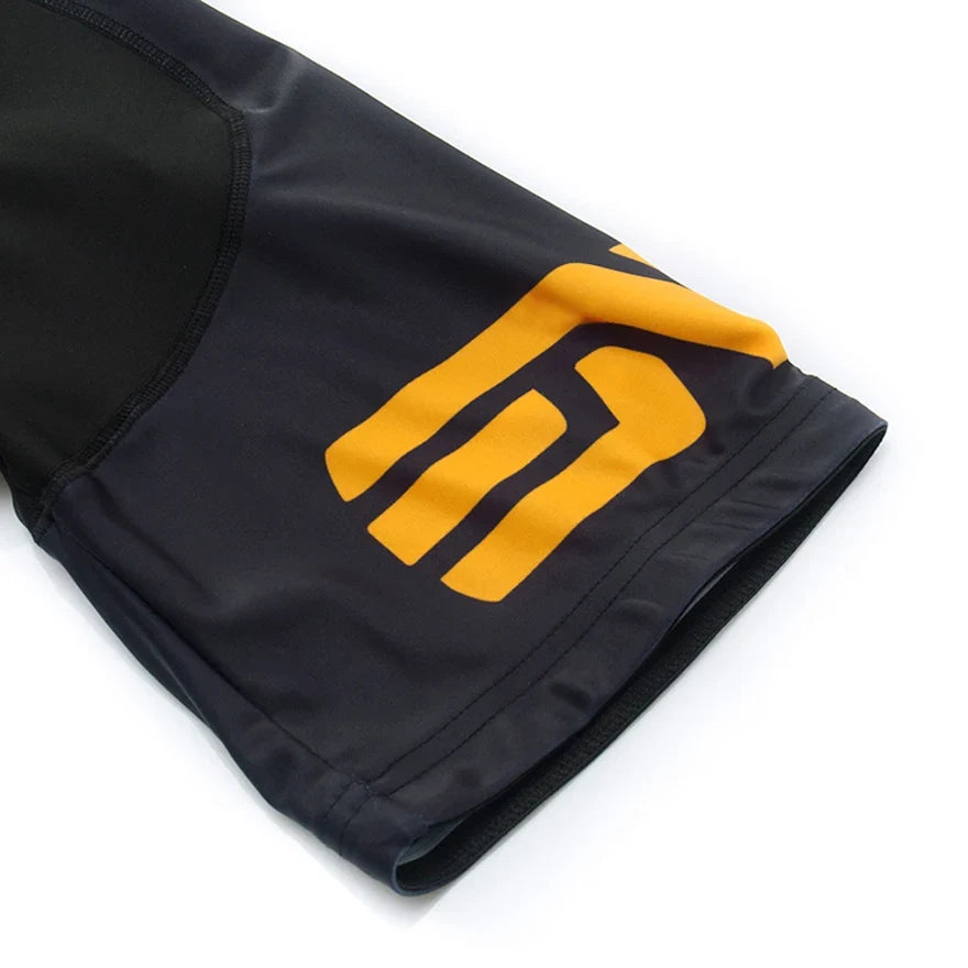 Black Cycling Jersey and Bib Shorts Set