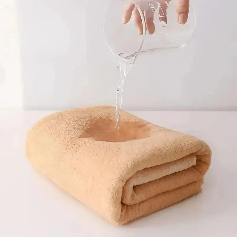 2PC Oversized Bath Towels Set Super Soft Highly Absorbent Quick-drying Coral Velvet Bath Towel For Adults Hotel & Spa Use