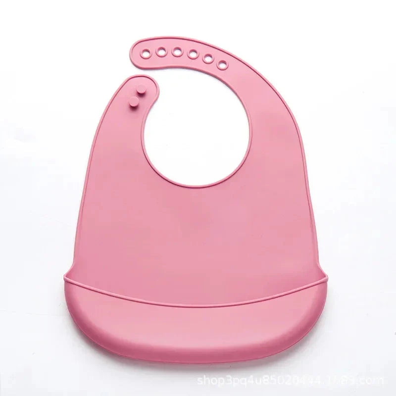 1-3pcs Baby Bib Adjustable Waterproof Bibs Babies Soft Edible Silicone