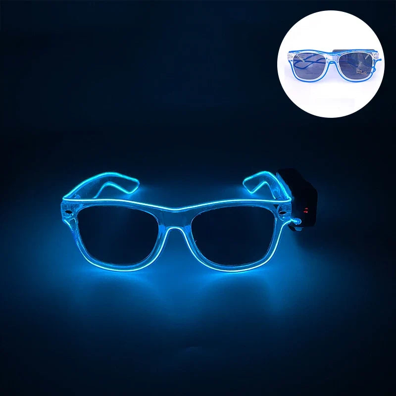 New Cool Wireless Glowing LED Light Up Glasses For Rave Festival Party Luminous Neon Mosaic Sunglasses Club Disco Eye Glasses