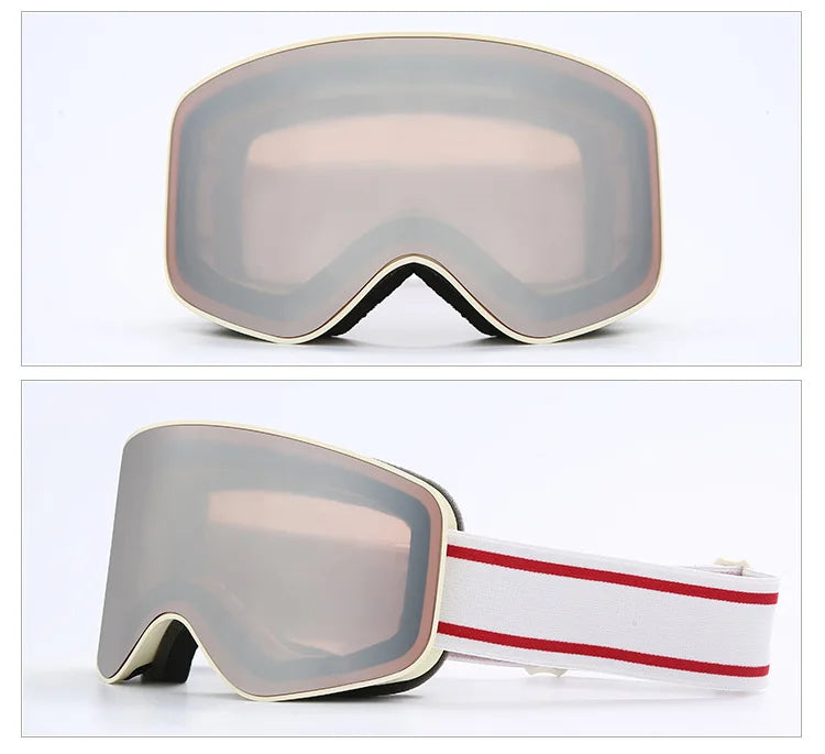 Gafas de esquí y snowboard para mujer y hombre, máscara de esquí con protección UV 400, antiniebla doble cilíndrica para nieve