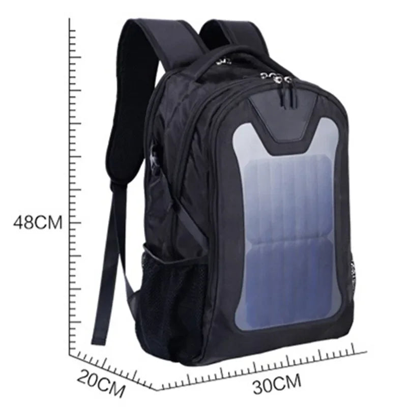 Original Waterproof 5V Solar Battery Charging Business Travel Backpacks Bags Tourism Solar Panel USB Output Charger Computer Bag