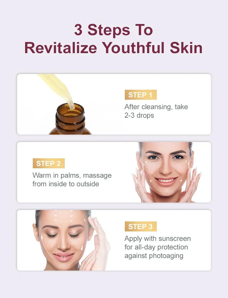 Retinol facial essence smoothes, moisturizes, reduces fine lines, tightens and nourishes essence