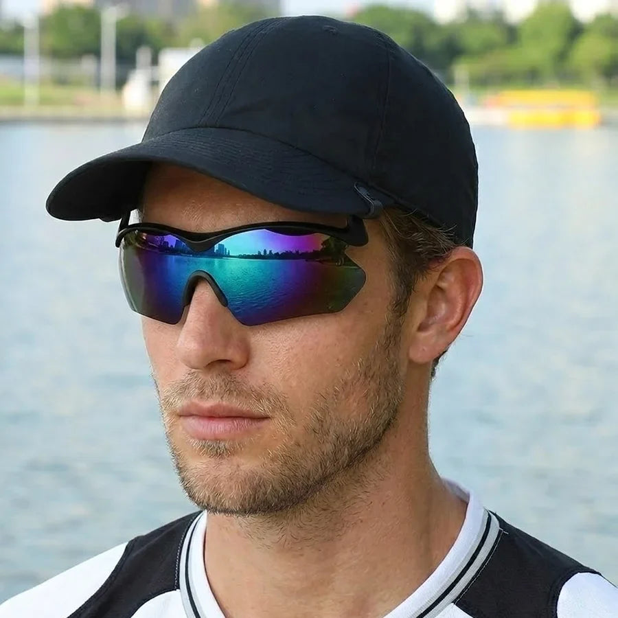 Polarized Clip On Sunglasses For Baseball Cap Men Women Adjustable Lens Angle Sports Cycling Driving Sun Glasses Eyewear Shades