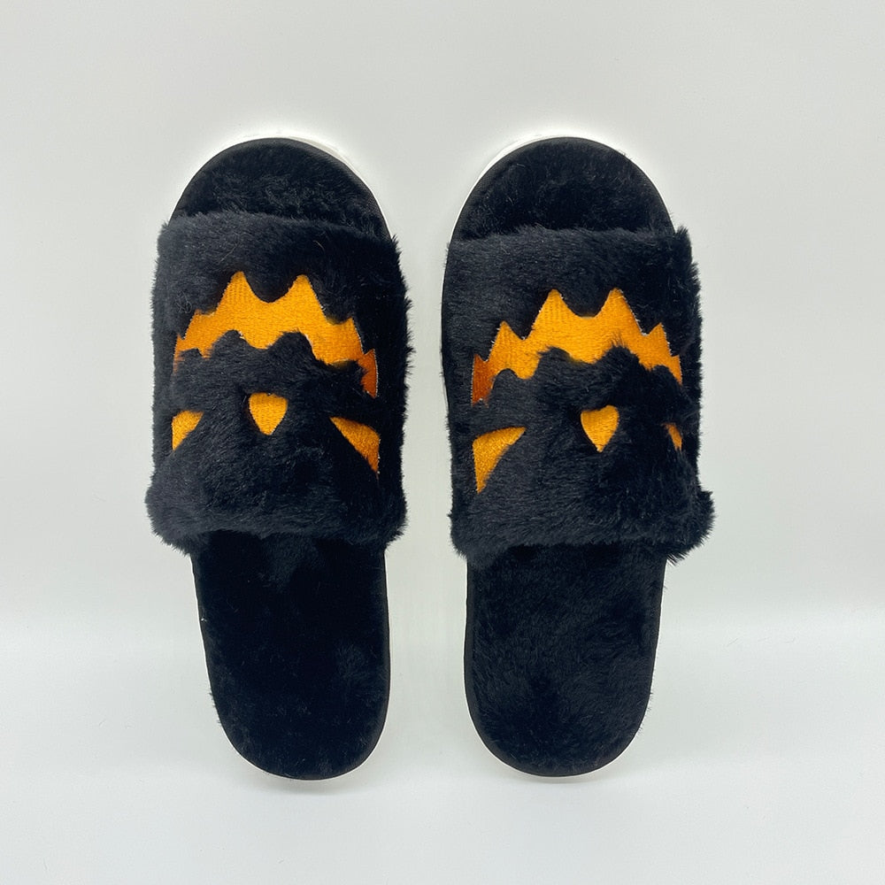 Pantuflas de calabaza de Halloween