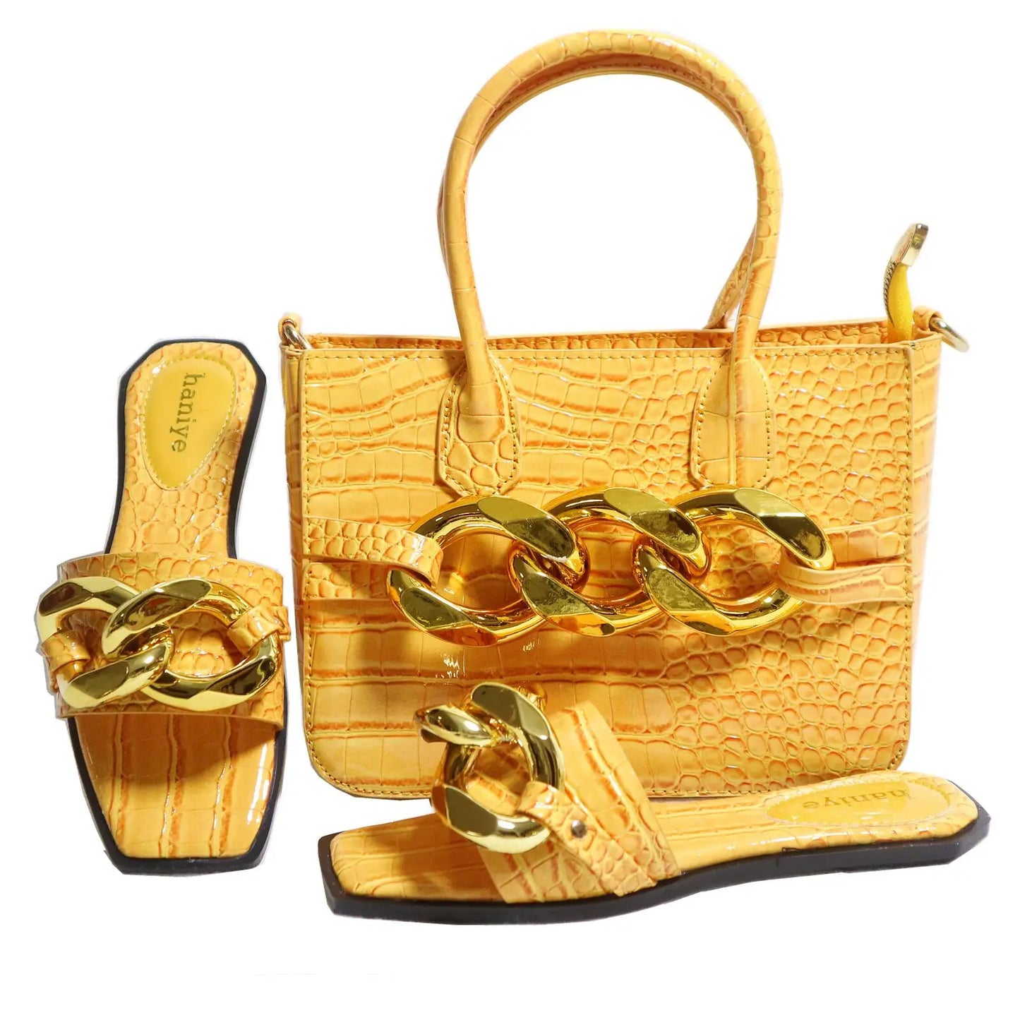 Zapatos y bolsos africanos a juego HKN1-12