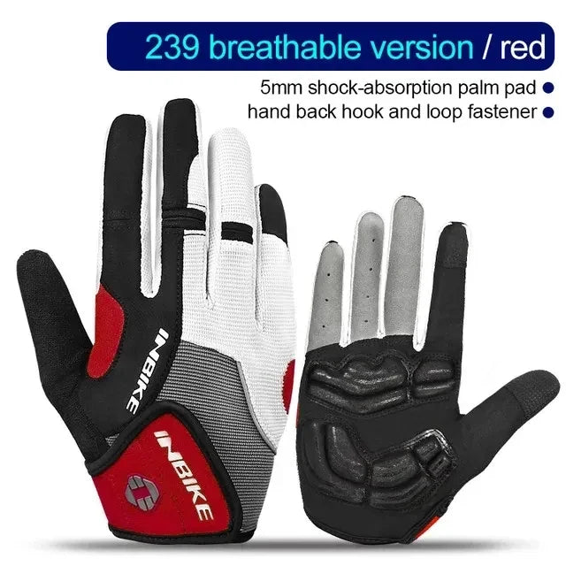 INBIKE Full Finger Gel Padded Touchscreen Gloves