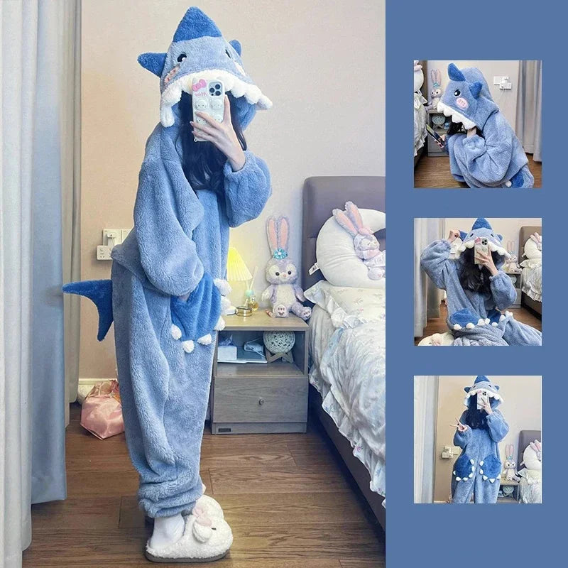 Adorable pijama de tiburón (enterizo)