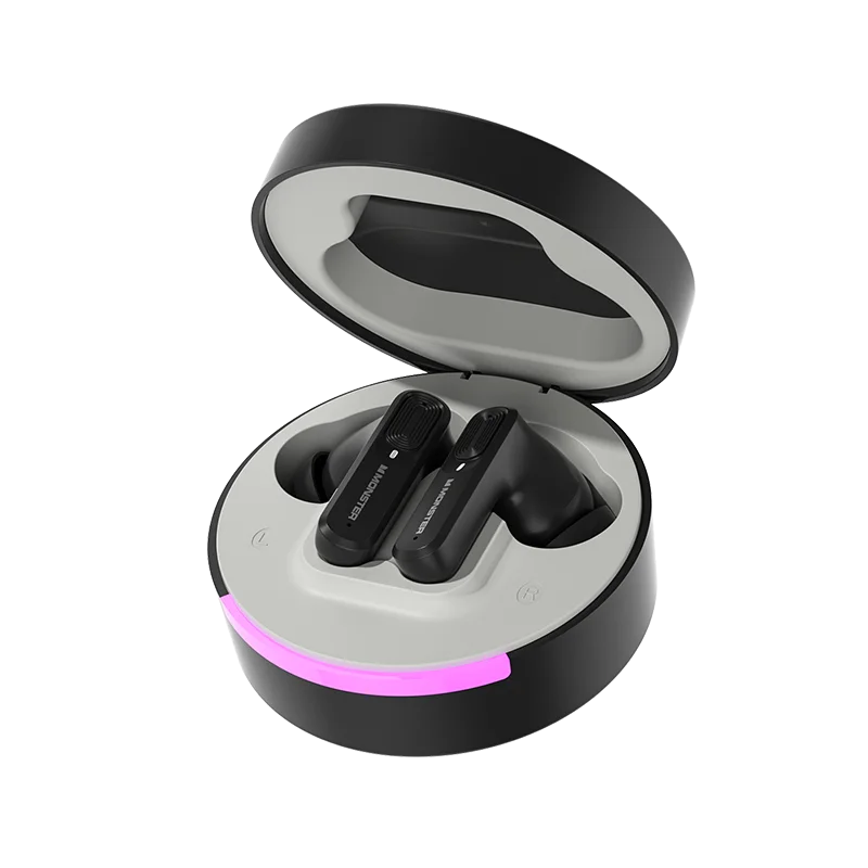 Monster T112 TWS Bluetooth Earbuds AI Multilingual Translation 9D Surround Sound Noise Cancelling Dopamine Color