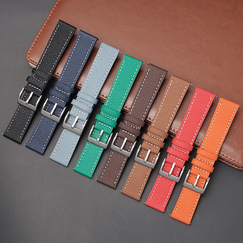 Garmin 18/20/22mm Quick Release Epsom Calfskin Leather Band