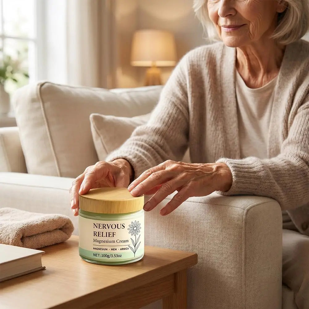 Total Magnesium Cream for Daily Body Massage Moisturizing Body for Joint Feet Hands Legs Muscles Soothing Care