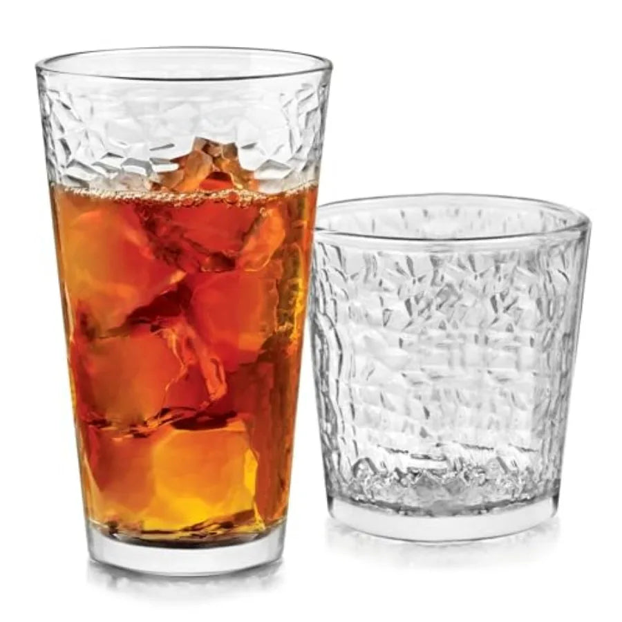 Classic Rocks Glasses and Tumblers Set Dishwasher Safe Drinkware