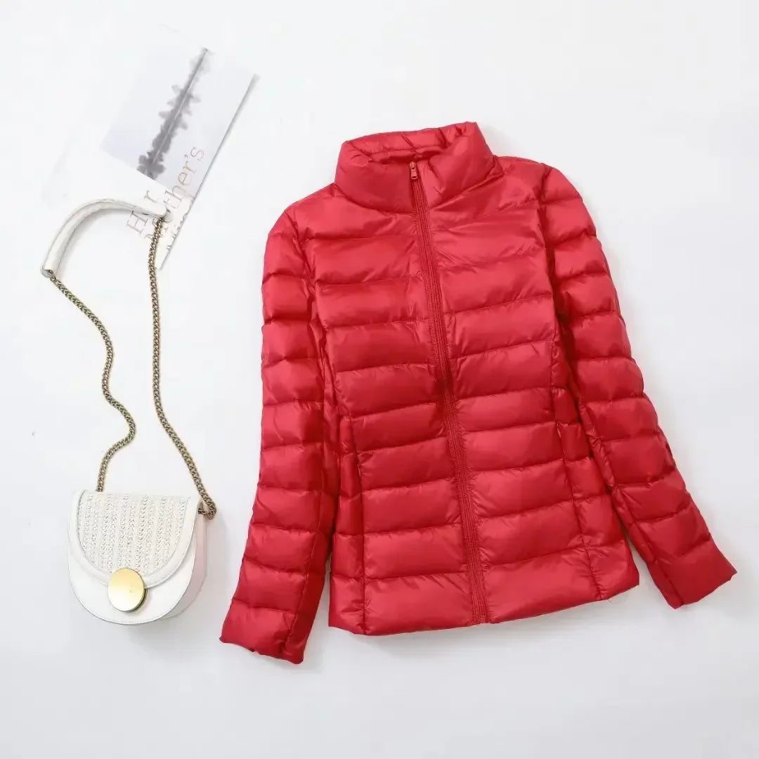 Plus Size down Jacket Female Short Ultra Lightweight Packable Puffer Coats Women Fashion 15 Colors Warm Slim Fit Parkas 7XL