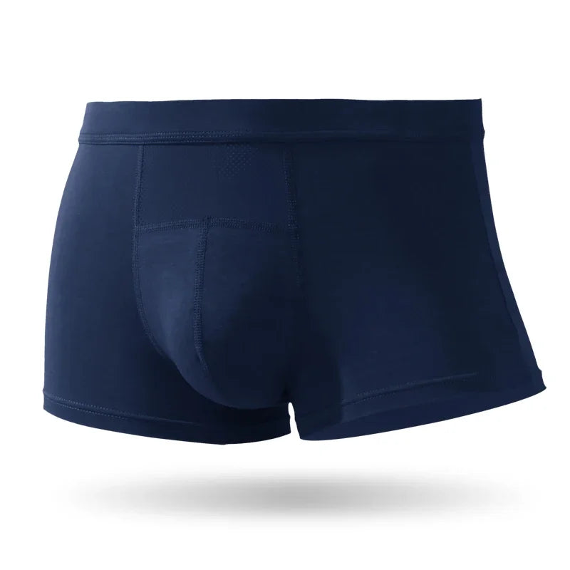 Men's Underwear - Silk Flat-front Briefs - Modal Four-Piece Briefs - Summer Breathable - Summer Lightweight Underpants